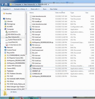 Directorio FSXJoin AHS712D Luego del Upgrade de hoy 5-5-2015