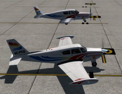 Piper Comanche PA24 - Vista simultanea del LRP y del Avión de A2A