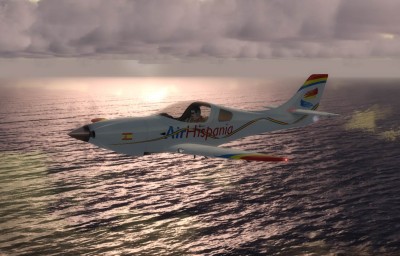 Textura Air Hispania del Lancair Legacy V2 de real Air, cortesía de su autor, Carlos Hernández AHS315D